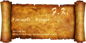 Faragó Kinga névjegykártya